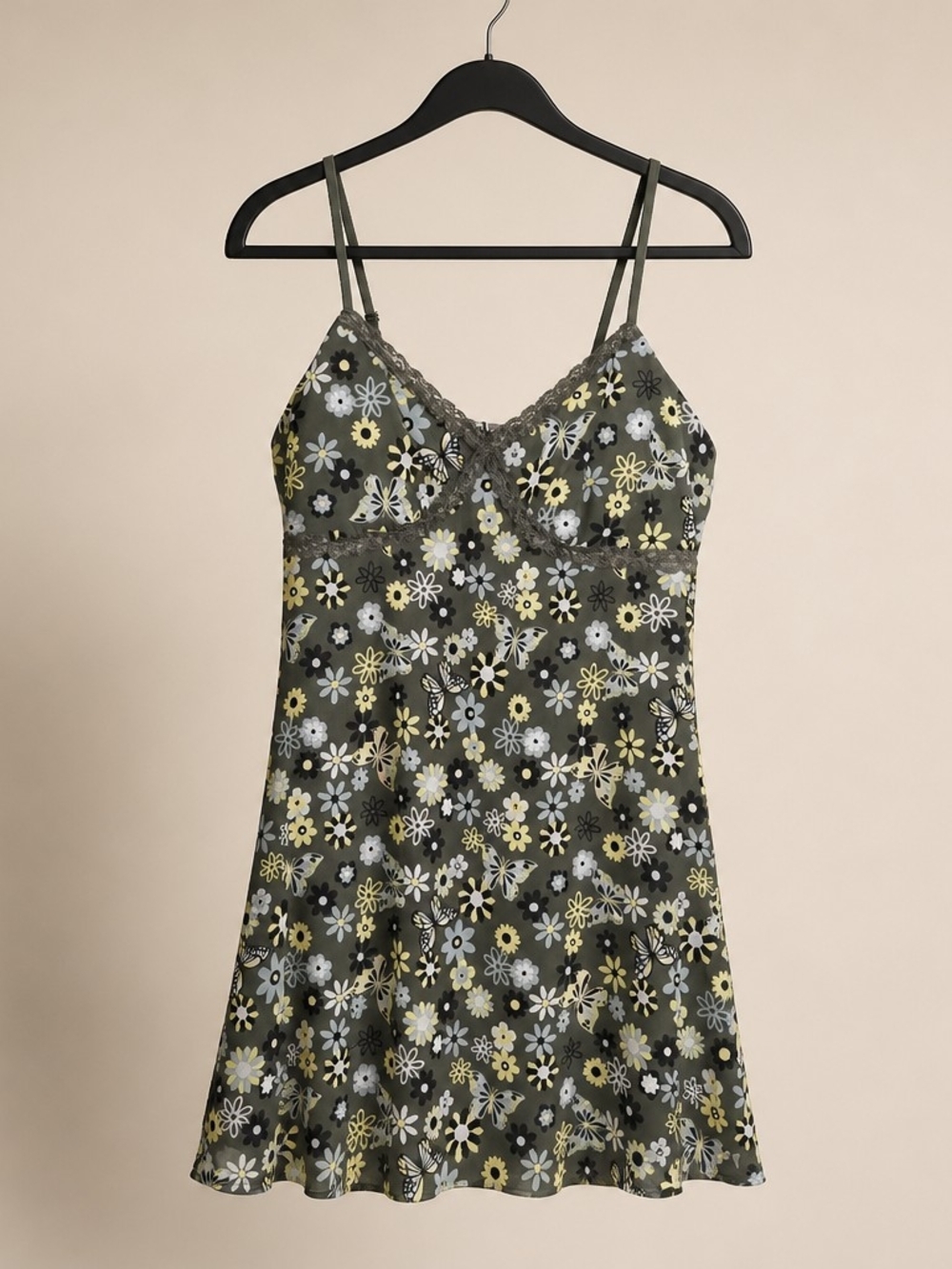 Vintage Style No Boundaries Floral Butterfly Slip Dress XXL